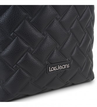 Lois Jeans Torba za ramo z dodatnim naramnim pasom LOIS 316870 barva črna