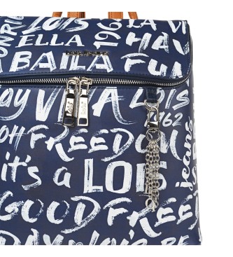 Lois Jeans Backpack bag 316399 navy blue colour