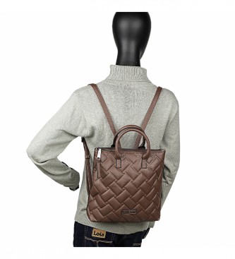 Lois Jeans Multifunctional backpack LOIS 316899 dark brown colour