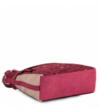 Lois Handbag with Double Handle and Shoulder Bag 308741 maroon -27x25x10cm