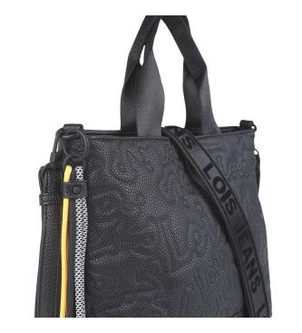 Lois Jeans Shopper bag with shoulder strap 315781 black colour