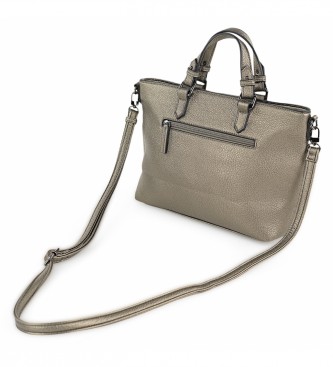 Lois Silver Shopper Handbag - 31x23x11cm