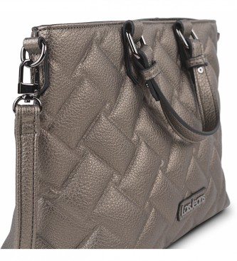 Lois Silver Shopper Handbag - 31x23x11cm