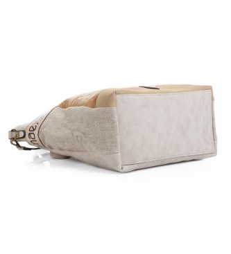 Lois Jeans Bolso Tipo Shopping Lois Columbus Color Beige -33X46X13-