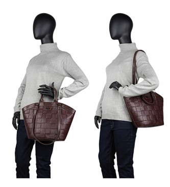 Lois Jeans Double handle tote bag LOIS 316581 colour brown