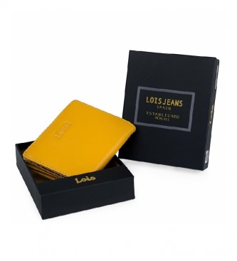 Lois Leather wallet 202044 Yellow -10x8,7cm