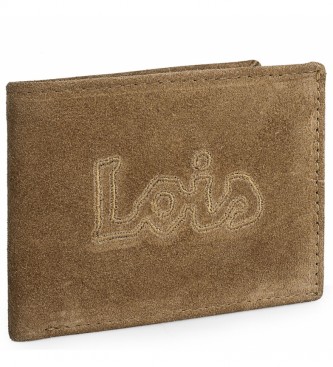 Lois Jeans Brieftasche aus Leder 201201 Kamel -11,5x9cm