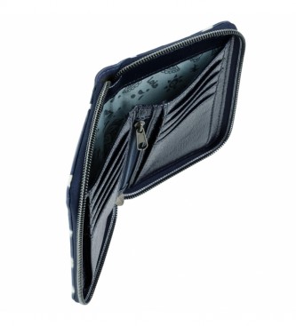 Lois Portefeuille avec porte-monnaie, porte-billets et porte-cartes 310851 bleu -4x9,5x2 cm