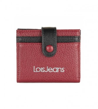 Lois Jeans Wallet: wallet, purse and card holder 307198 maroon, black -10 x 9 x 9 x 2 cm