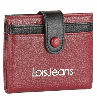 Lois Jeans Wallet: wallet, purse and card holder 307198 maroon, black -10 x 9 x 9 x 2 cm