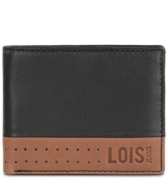 Lois Jeans Wallet 205401 black-tan