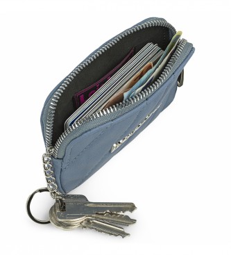 Lois Jeans Damen-Geldbrse Brieftasche Schlsselanhnger fr Grtel LOIS. 311102 Farbe blau