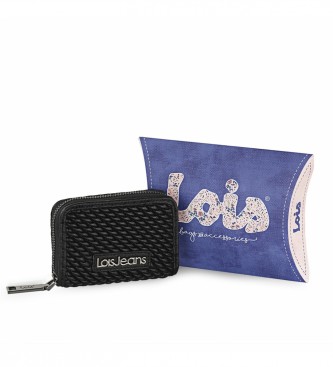Lois LOIS wallet with anti-scanning RFID security lock 311726 colour black