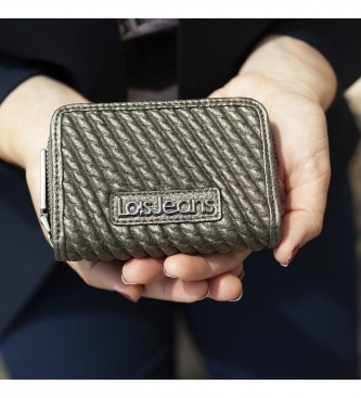 Lois Jeans LOIS denarnica z varnostnim blokiranjem RFID proti skeniranju 311726 temno srebrna barva