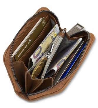 Lois Jeans LOIS denarnica denarnica z varnostno ključavnico RFID proti skeniranju 311726 taupe barva