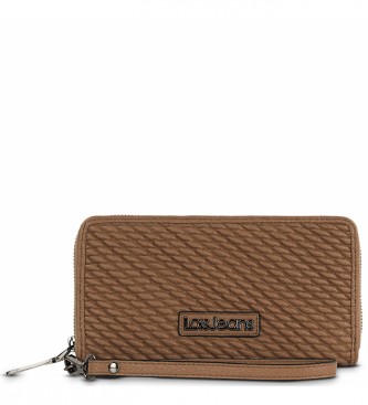 Lois Jeans Large Women's Wallet with Coin LOIS with Anti-Scanning RFID Security Blocking Protection 311701 colour taupe