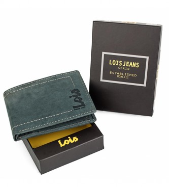 Lois Leather wallet purse wallet 201508 blue -11x8,5 cm