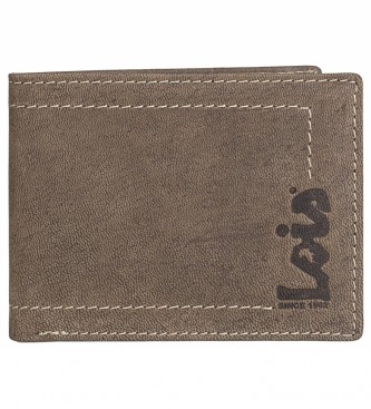 Lois Jeans Carteira de moedas de couro 201508 castanho -11x8,5 cm