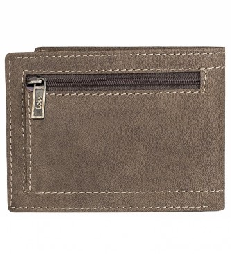 Lois Jeans Porte-monnaie en cuir porte-monnaie 201508 brun -11x8,5 cm