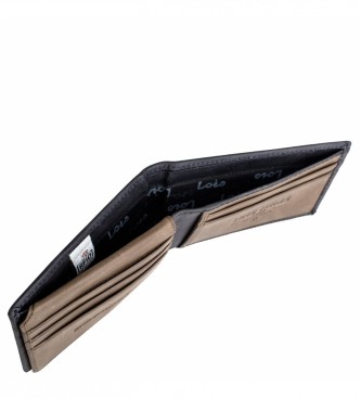 Lois Jeans Carteira de couro com carteira exterior e proteco RFID LOIS 202286 cor preta