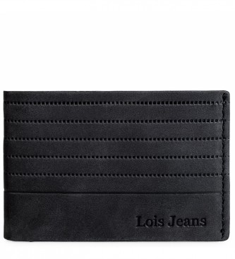 Lois Jeans Leather wallet with outside wallet and RFID protection LOIS 202286 black colour