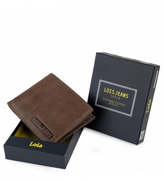 Lois Carteira de couro com carteira interior e protecção RFID LOIS 201411 cor de couro