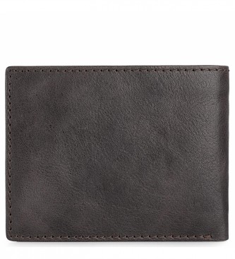Lois Jeans Portefeuille en cuir avec porte-monnaie intrieur et protection RFID LOIS 201411 couleur marron fonc
