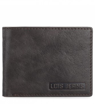 Lois Jeans Lederbrieftasche mit Innenfach und RFID-Schutz LOIS 201411 Farbe dunkelbraun