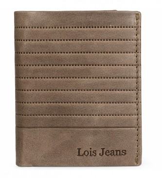 Lois Jeans Carteira de couro com carteira interior e proteco RFID LOIS 202220 camelo a cores