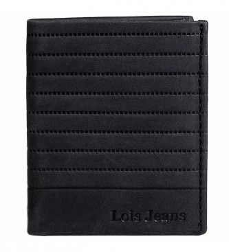 Lois Jeans Leather wallet with inside wallet and RFID protection LOIS 202220 black colour