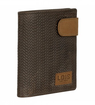 Lois Jeans Portafoglio in pelle con tasca portamonete interna e protezione RFID LOIS 202720 colore marrone