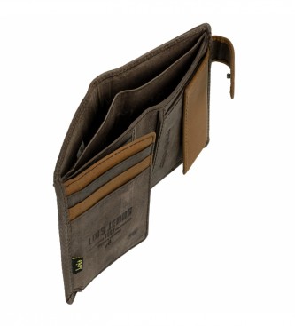 Lois Jeans Usnjena denarnica z notranjo denarnico za kovance in zaščito RFID LOIS 202720 rjave barve