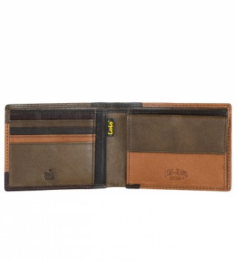 Lois Jeans Portefeuille en cuir avec porte-monnaie intrieur et protection RFID LOIS 203201 couleur marron