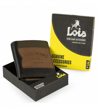 Lois Jeans Lderplnbok med insida myntficka och RFID-skydd LOIS 203206 brun frg