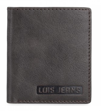 Lois Jeans Carteira de couro com bolsa de moedas LOIS RFID 201406 cor castanha escura