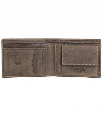 Lois Portefeuille en cuir porte-monnaie 201501 brun -11,5x9 cm