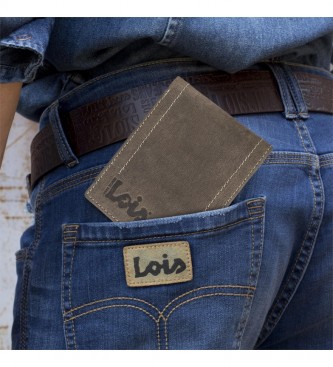 Lois Jeans Leather wallet purse wallet 201507 brown -11,5x9 cm