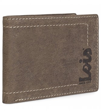 Lois Jeans Porte-monnaie en cuir porte-monnaie 201507 brun -11,5x9 cm