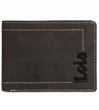 Lois Porte-monnaie en cuir 201507 brun foncé -11,5x9 cm