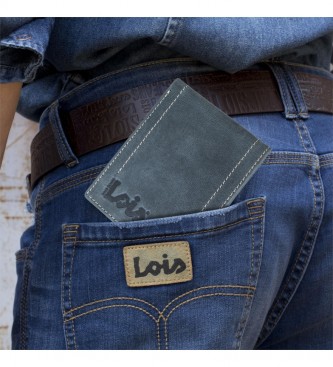 Lois Leather coin purse wallet 201512 blue -11x8 cm