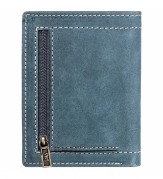 Lois Leather wallet purse 201518 blue -8x11 cm