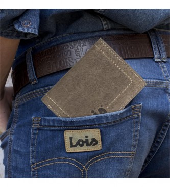 Lois Jeans Lederen munt portemonnee 201518 bruin -8x11 cm