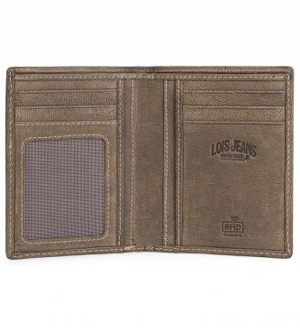 Lois Jeans Portefeuille en cuir porte-monnaie 201518 marron -8x11 cm