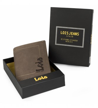 Lois Jeans Leder Portemonnaie Geldbrse 201518 braun -8x11 cm