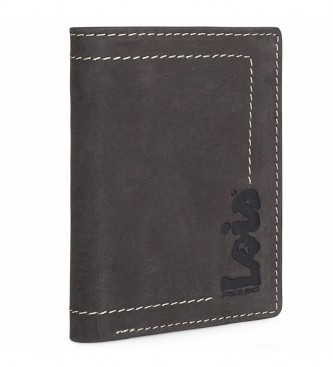 Lois Leather wallet purse 201518 dark brown -8x11 cm