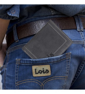 Lois Leather wallet purse 201518 black -8x11 cm