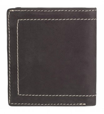 Lois Portefeuille en cuir porte-monnaie 201520 brun foncé -9x11 cm