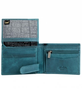 Lois Leather wallet purse 201711 blue -11x8,5 cm