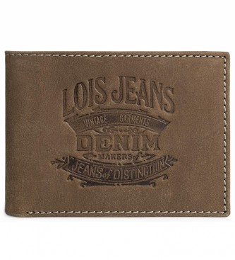 Lois Leather wallet purse 201711 brown -11x8,5 cm
