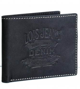 Lois Leather wallet purse 201711 black -11x8,5 cm